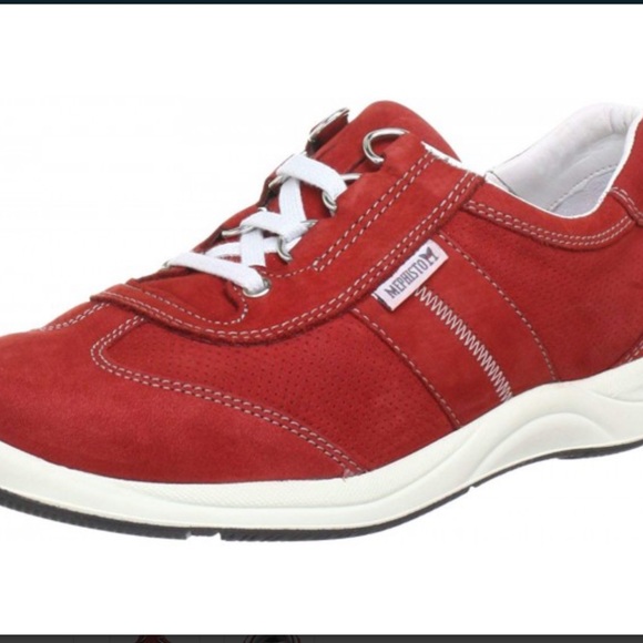 MEMPHISTO RUNOFF AIR JET SYSTEM RED WHITE LOW TOP SNEAKERS. SIZE 8 - Picture 1 of 13